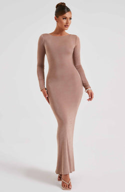 Anastassia Maxi Dress - Chocolate