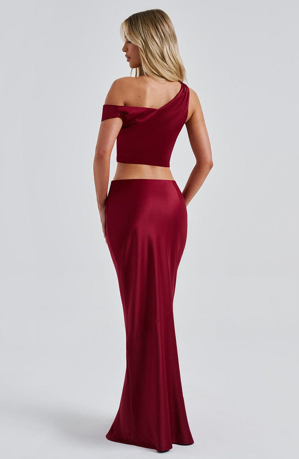 Bernadette Maxi Skirt - Burgundy