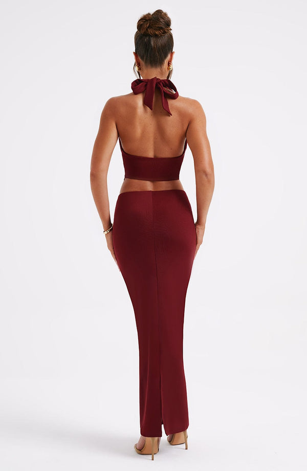 Chrishelle Maxi Skirt - Burgundy