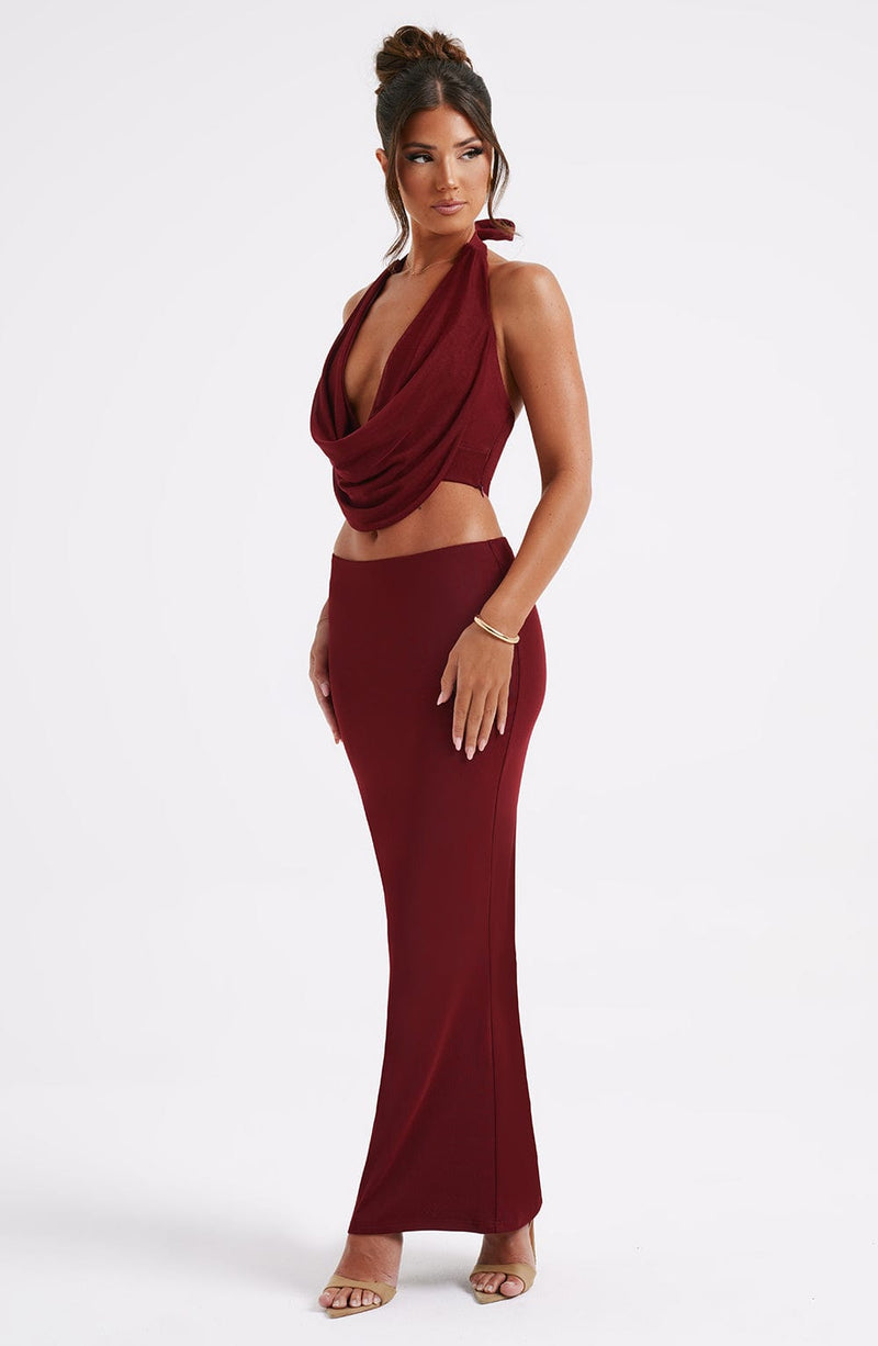 Chrishelle Maxi Skirt - Burgundy