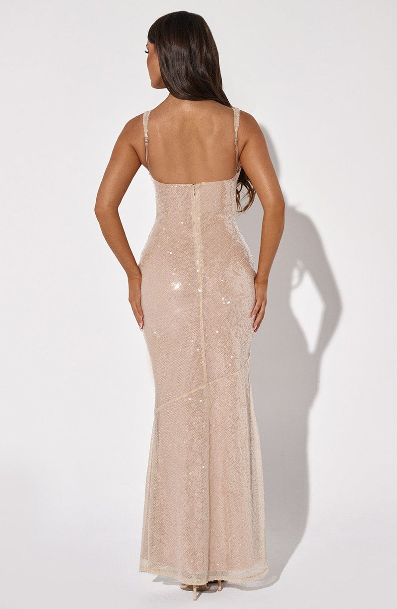 Corinne Maxi Dress - Nude