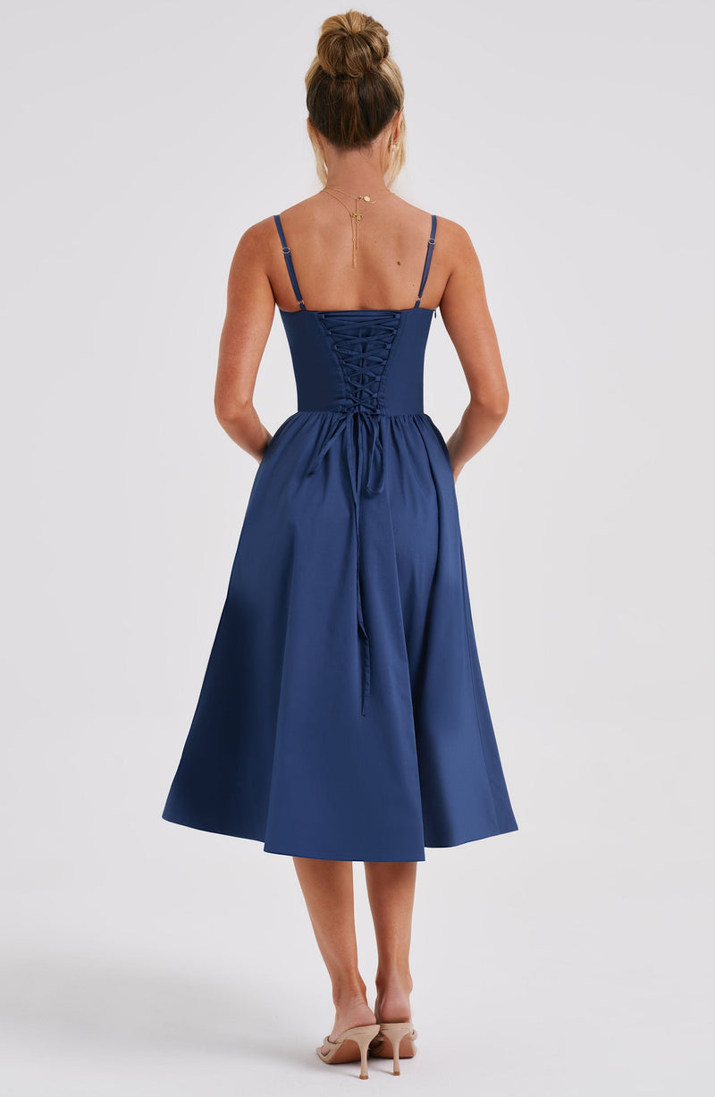 Daisey Midi Dress - Navy