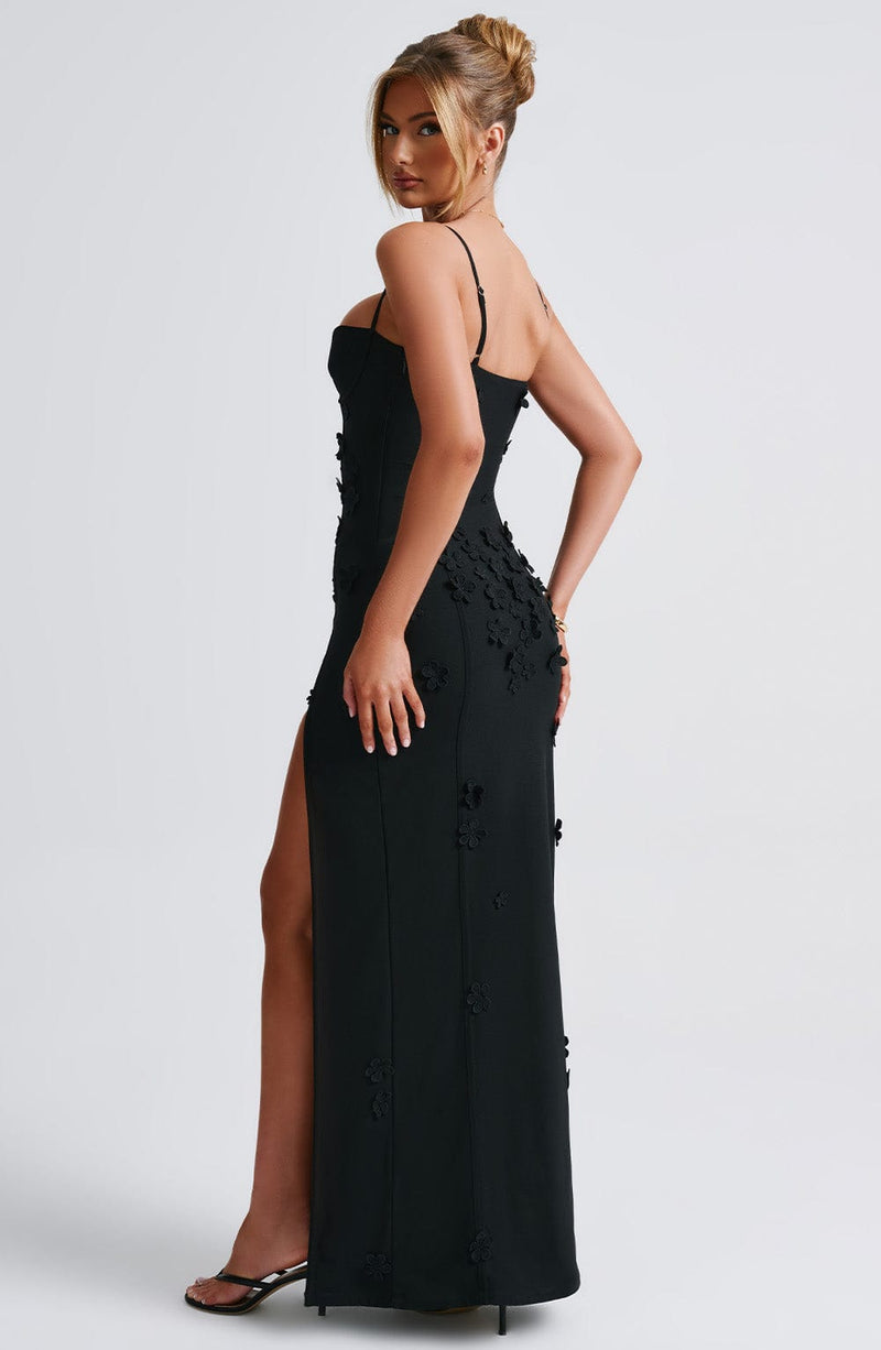 Dalary Maxi Dress - Black Lined