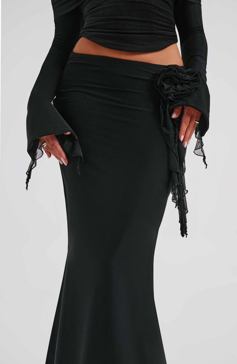 Deema Maxi Skirt - Black