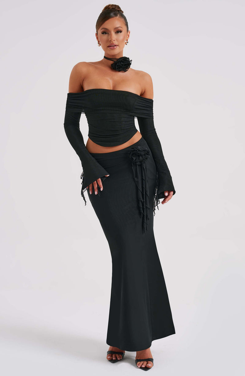 Deema Maxi Skirt - Black