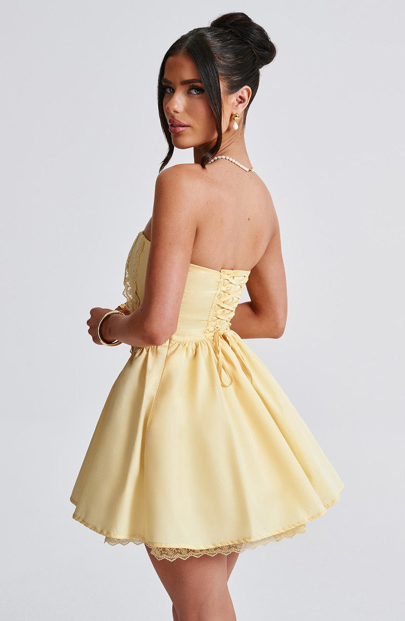 Evie Mini Dress - Lemon