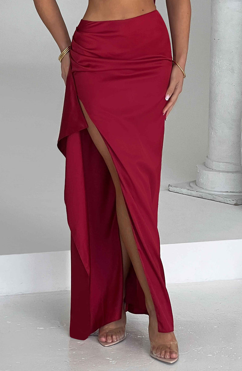 Halsey Maxi Skirt - Wine