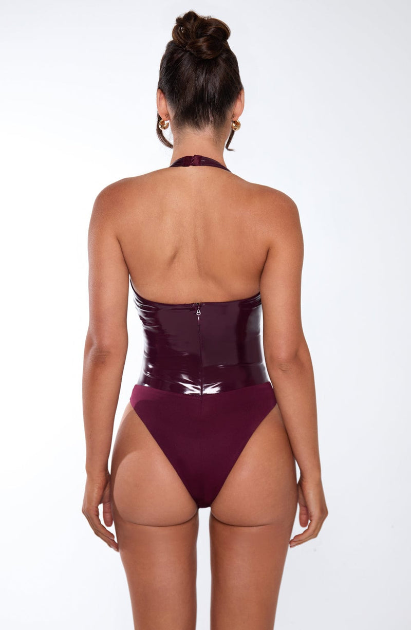 Harley Bodysuit - Cherry Lacquer