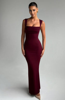 Helena Maxi Dress - Cherry Lacquer