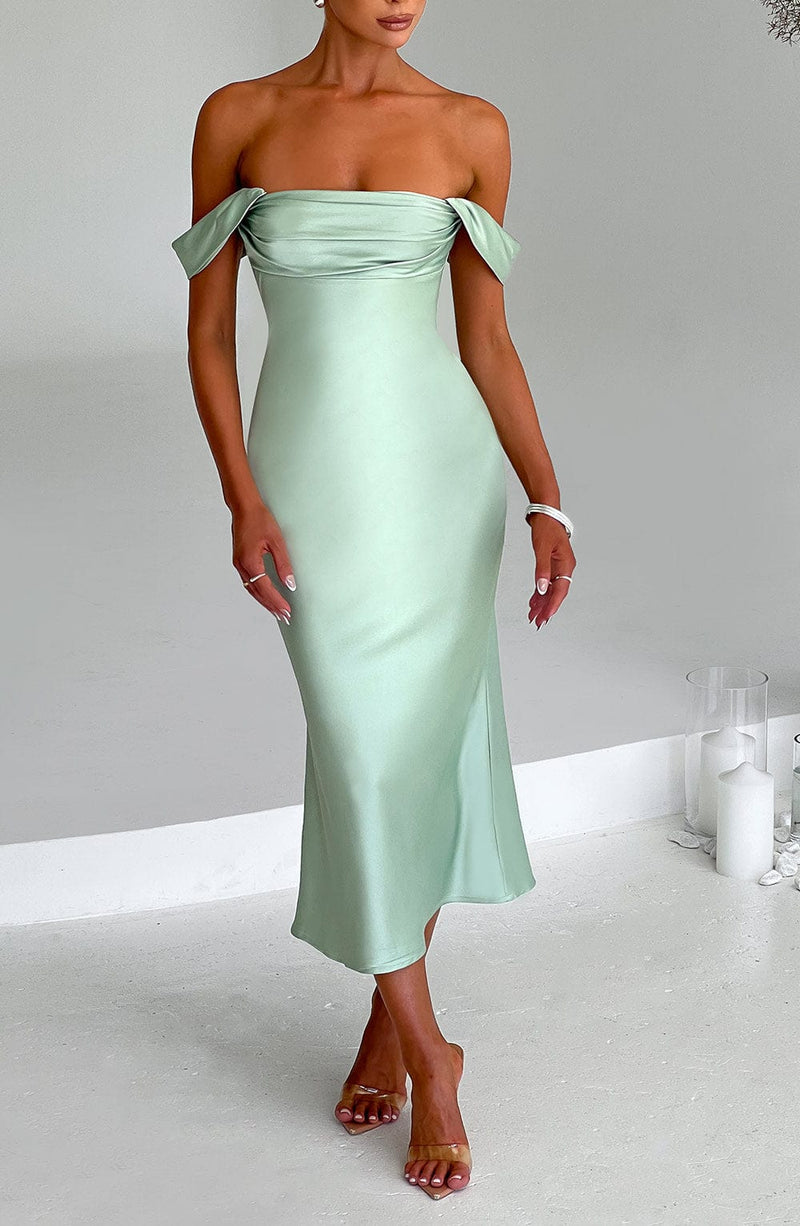 Jennifer Midi Dress - Mint