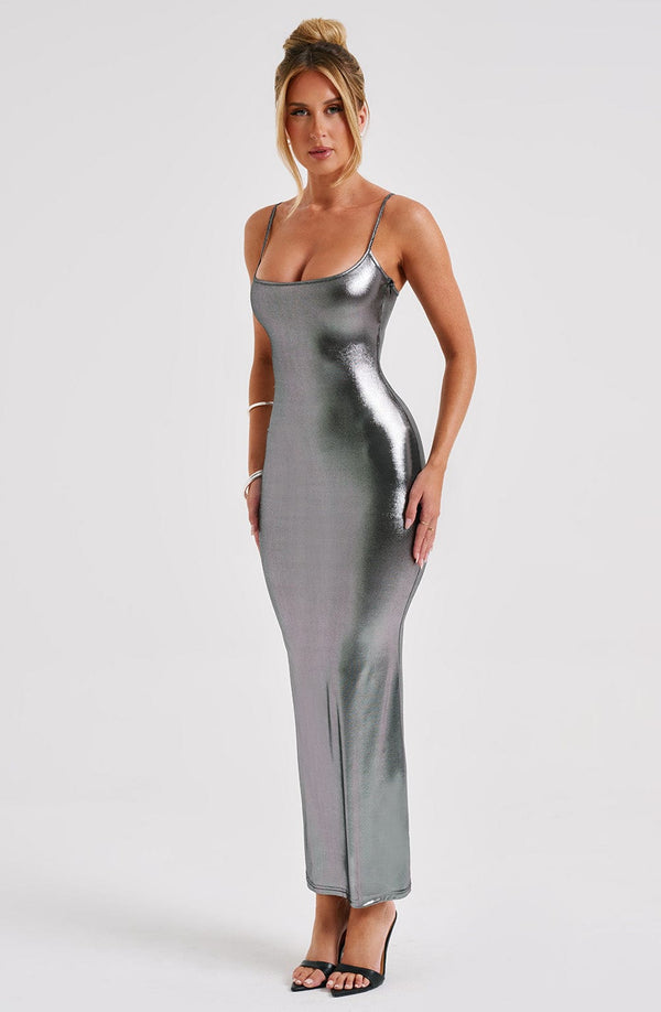 Kyranni Maxi Dress - Gunmetal