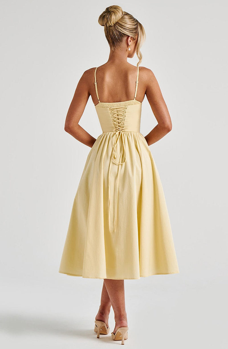 Mariella Midi Dress - Lemon