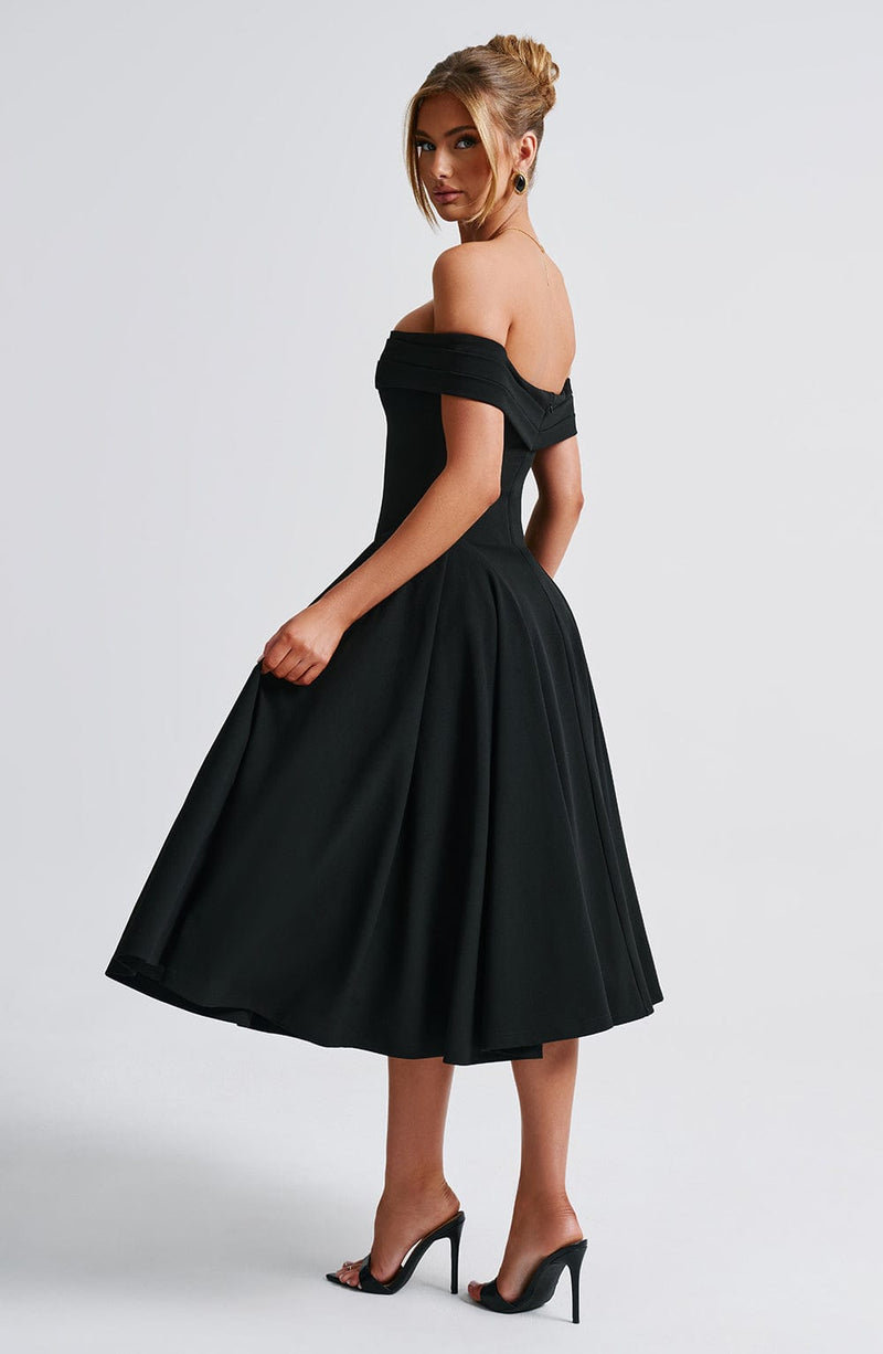 Miranda Midi Dress - Black