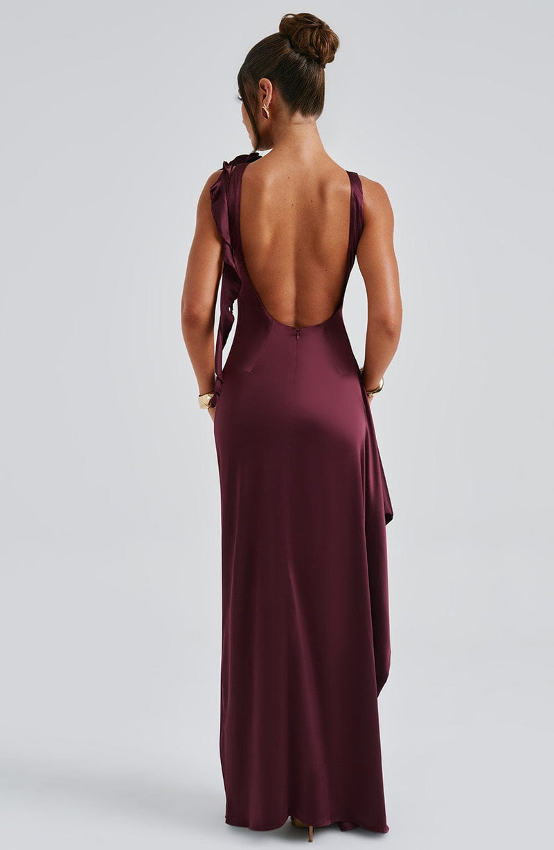 Peggy Maxi Dress - Cherry Lacquer