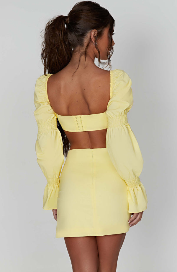 Perla Mini Skirt - Lemon