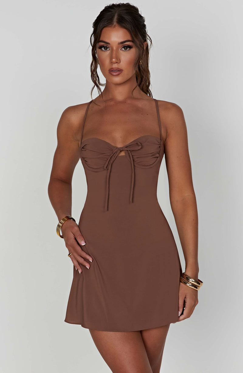 Renee Mini Dress - Chocolate