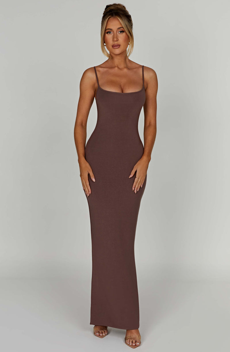 Saskia Maxi Dress - Chocolate