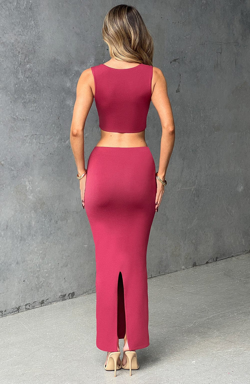 Yazmin Maxi Skirt - Cherry