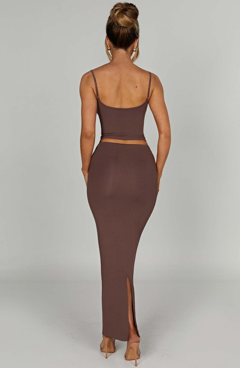 Yazmin Maxi Skirt - Chocolate