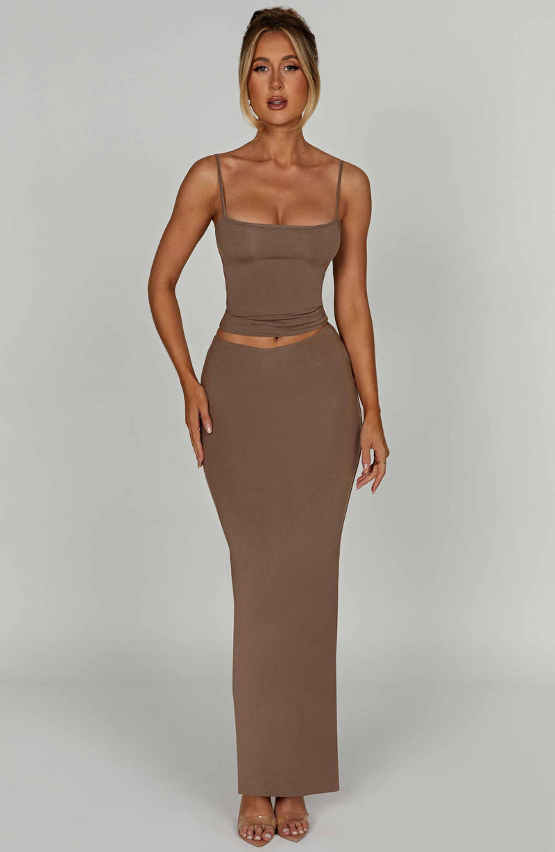 Yazmin Maxi Skirt - Mocha