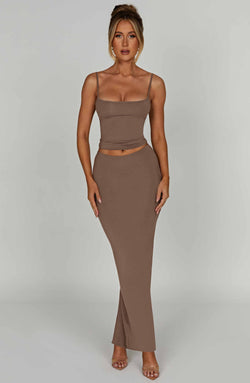 Yazmin Maxi Skirt - Mocha