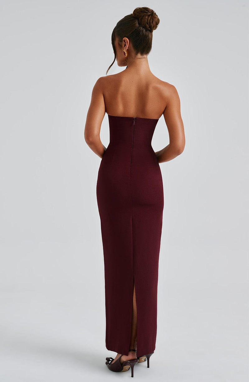 Yulia Maxi Dress - Cherry Lacquer