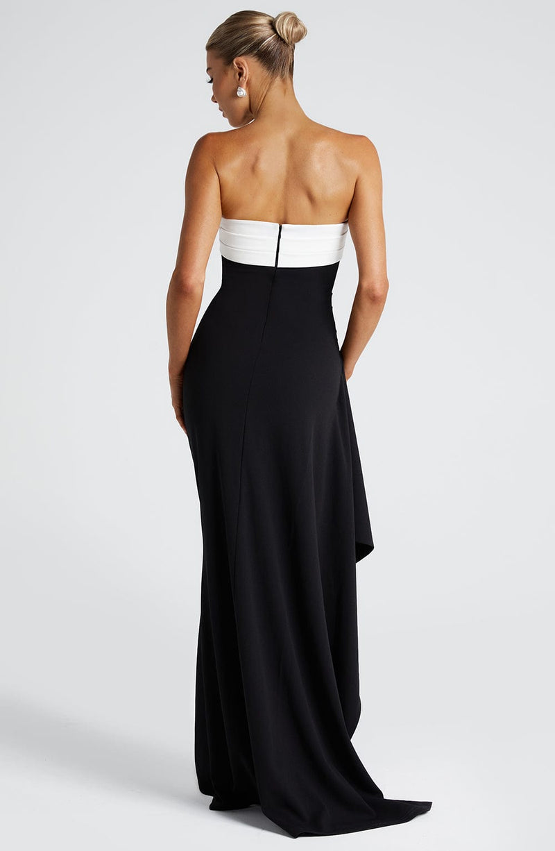 Zafira Maxi Dress - Black/White