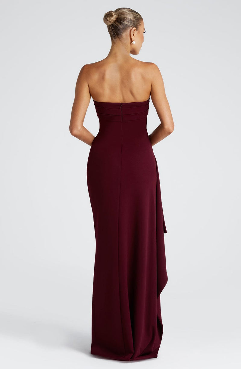 Zafira Maxi Dress - Cherry Lacquer